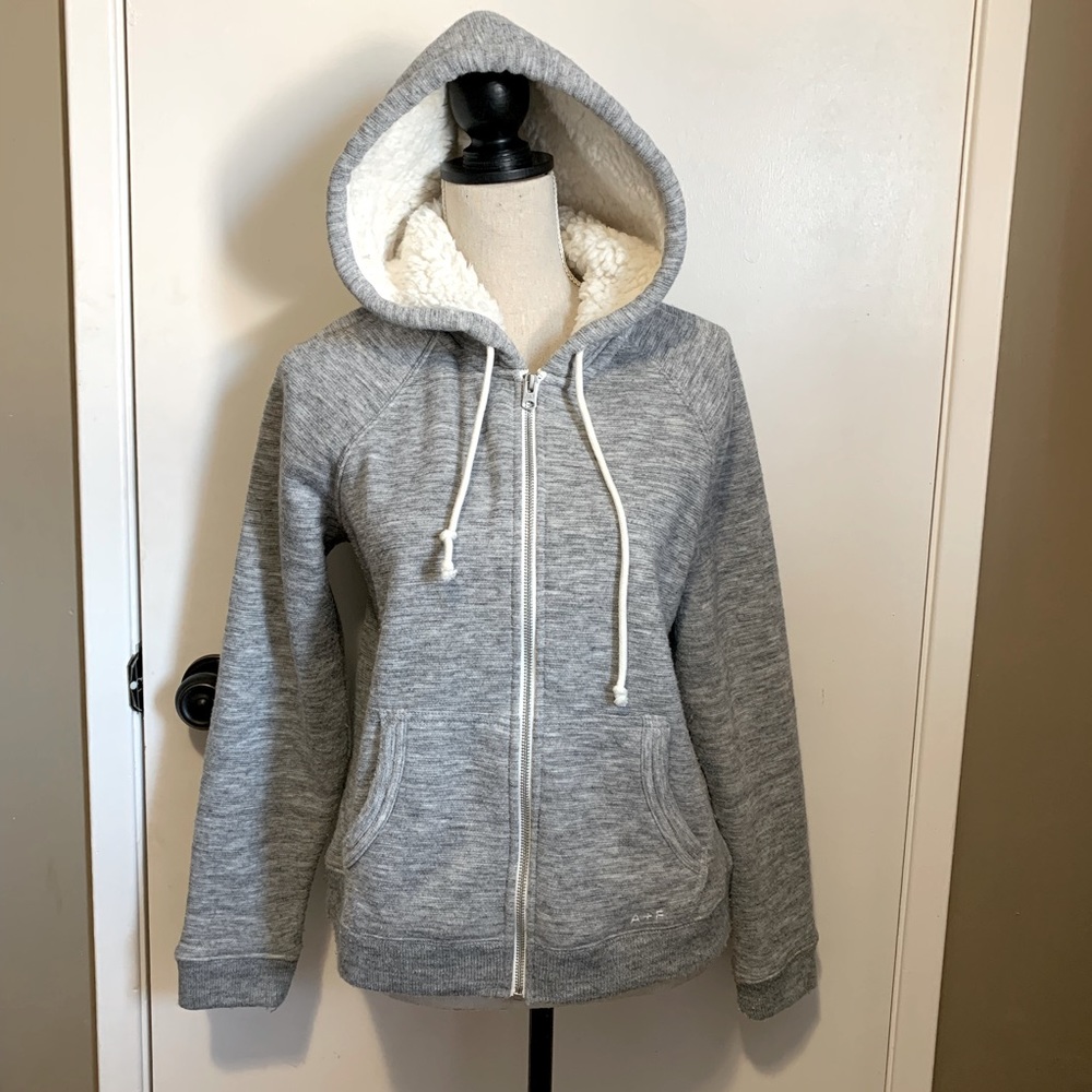 Abercrombie and Fitch Lined Hoodie Large Sherpa